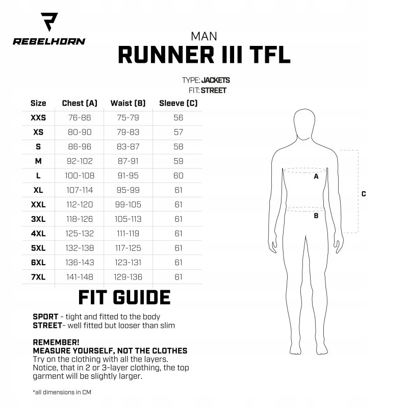 KURTKA SKÓRZANA REBELHORN RUNNER III TFL BLACK 3XL Rozmiar XXXL