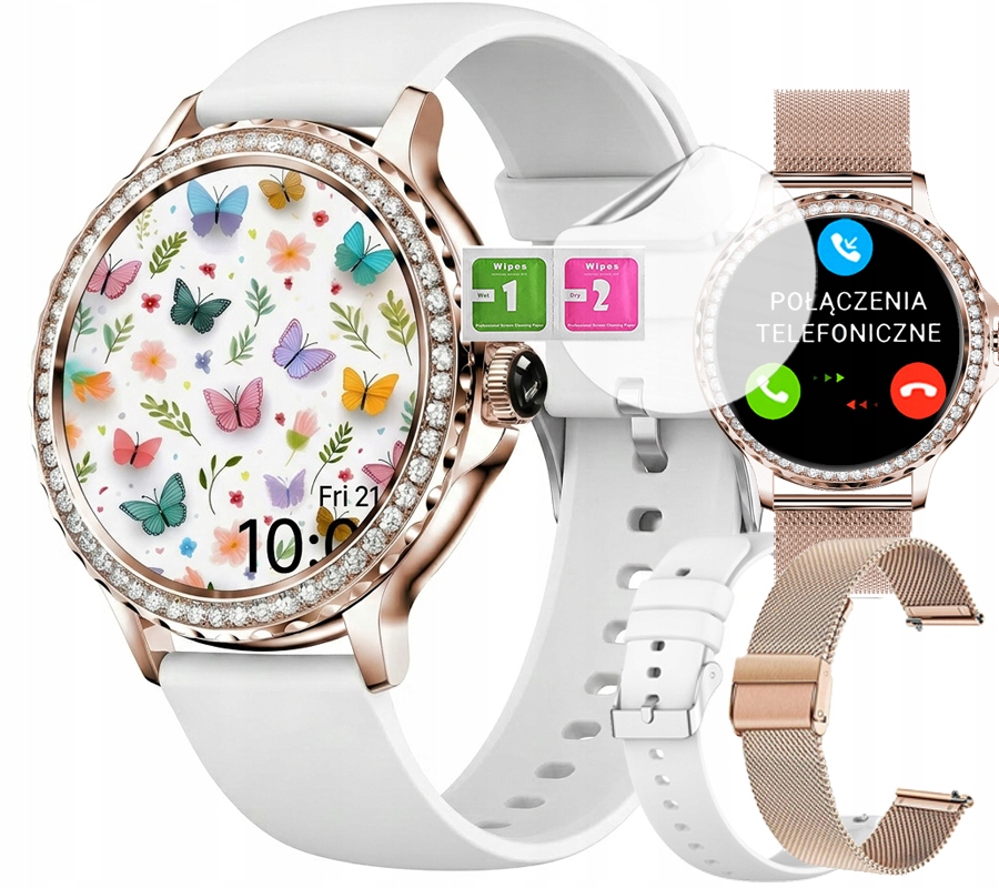 Rubicon Chytré Hodinky Rose Gold Amoled Bluetooth Call, Svaté Přijímání