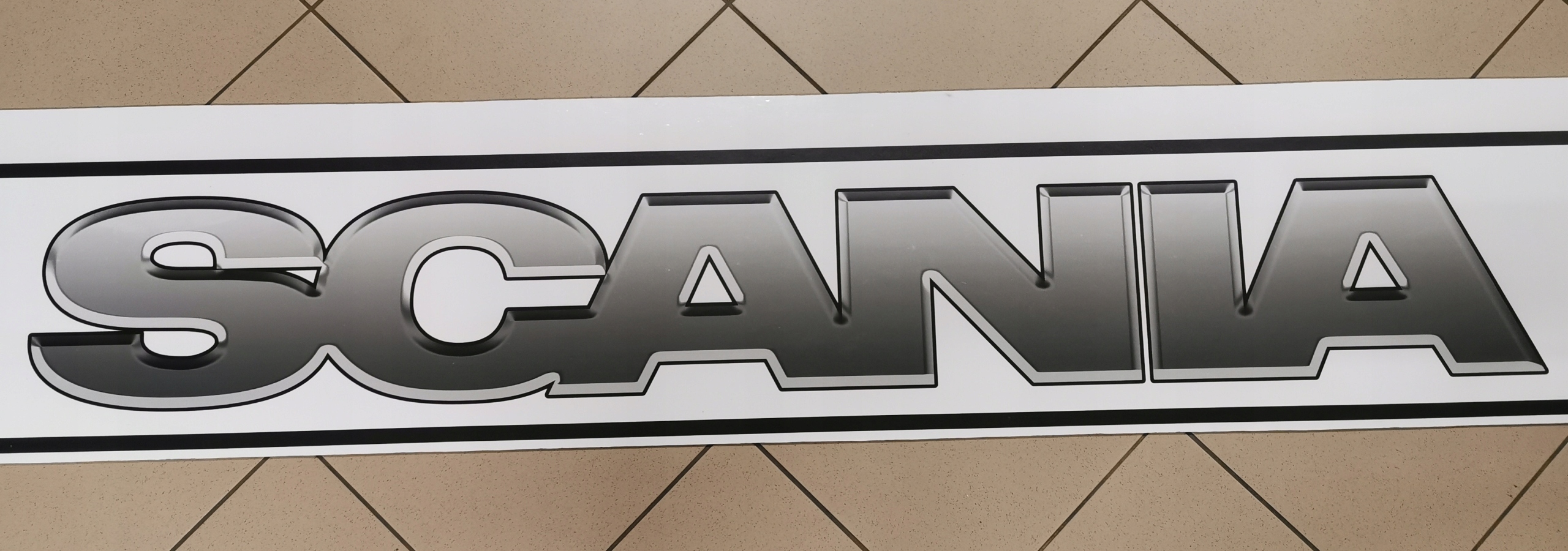 Chlapacz fartuch naczepy przyczepy SCANIA bialy Installation side Rear