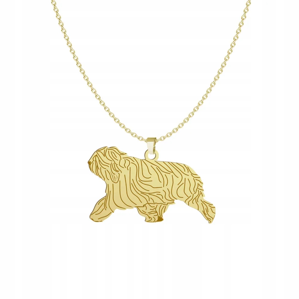 Zlatý náhrdelník z Polska Nízký ovčák 925 Dárek Žena Gravírování Bonus