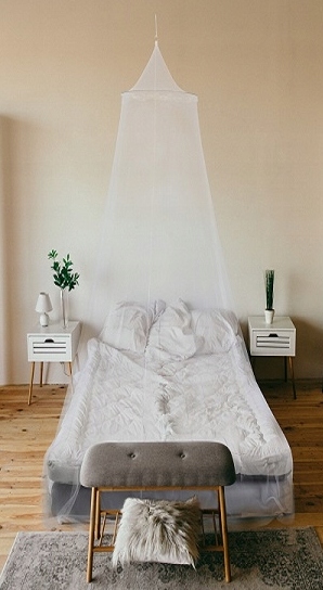 

Moskitiera Baldachim Na Łóżko 2-OSOBOWA Biała