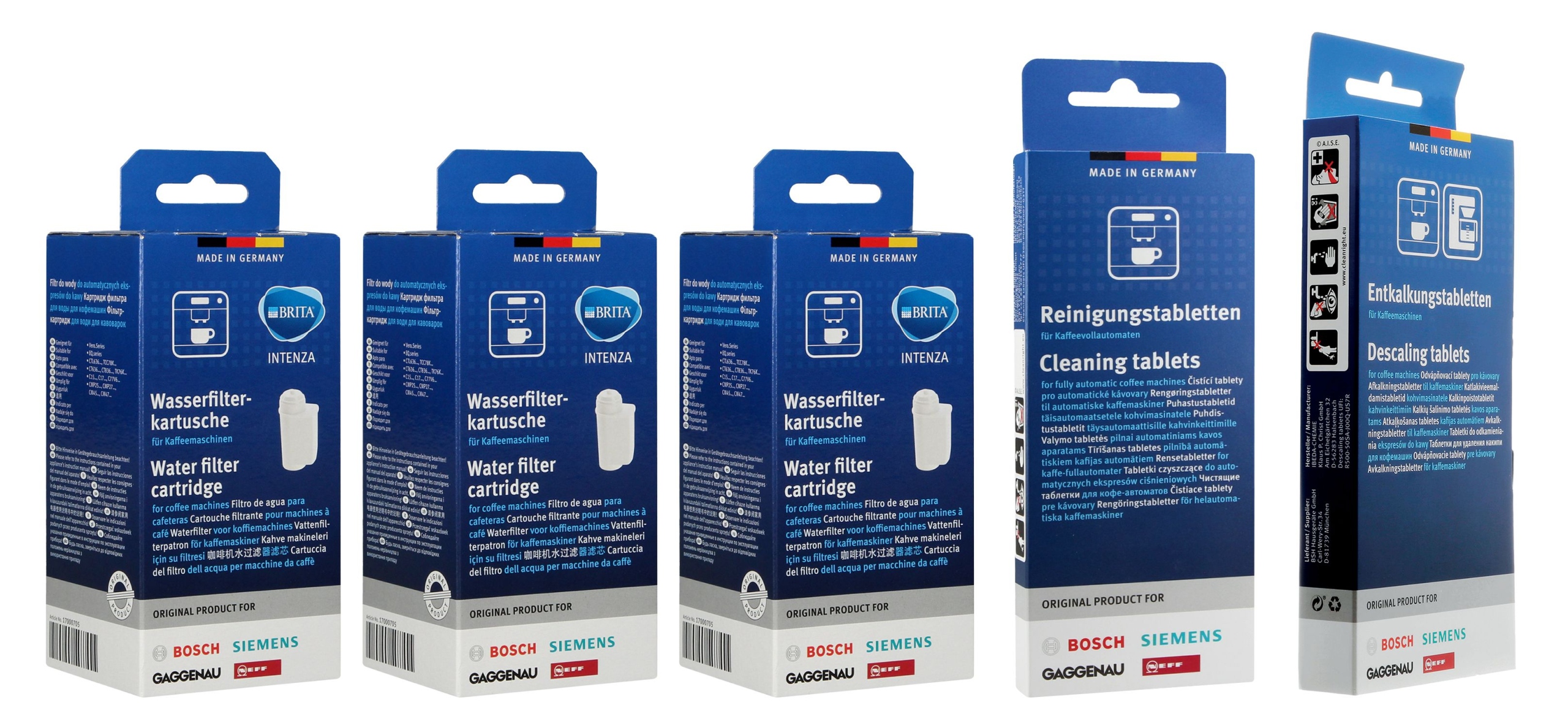 

Zestaw do ekspresu Bosch 3x filtr odkamieniacz