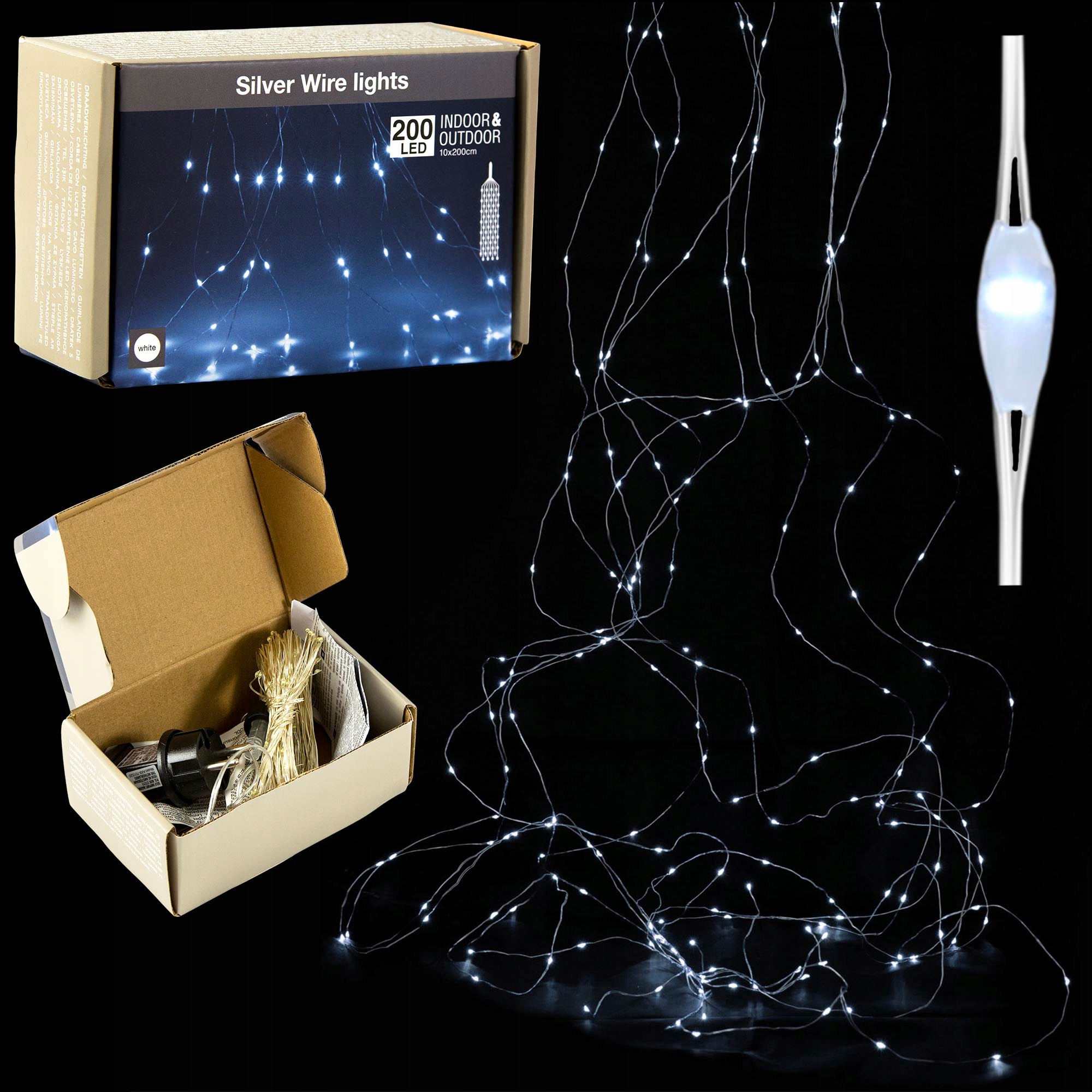 

Kurtyna Świetlna Led Lampki Druciki 200 Led Zimne