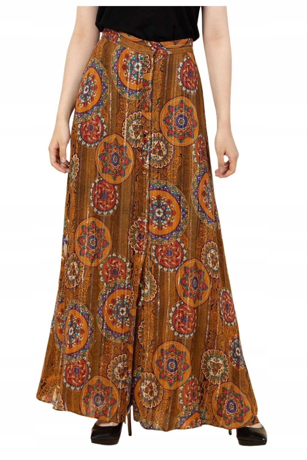 Sukně Desigual maxi vzorovaná na léto v zadní části boho vel. 38