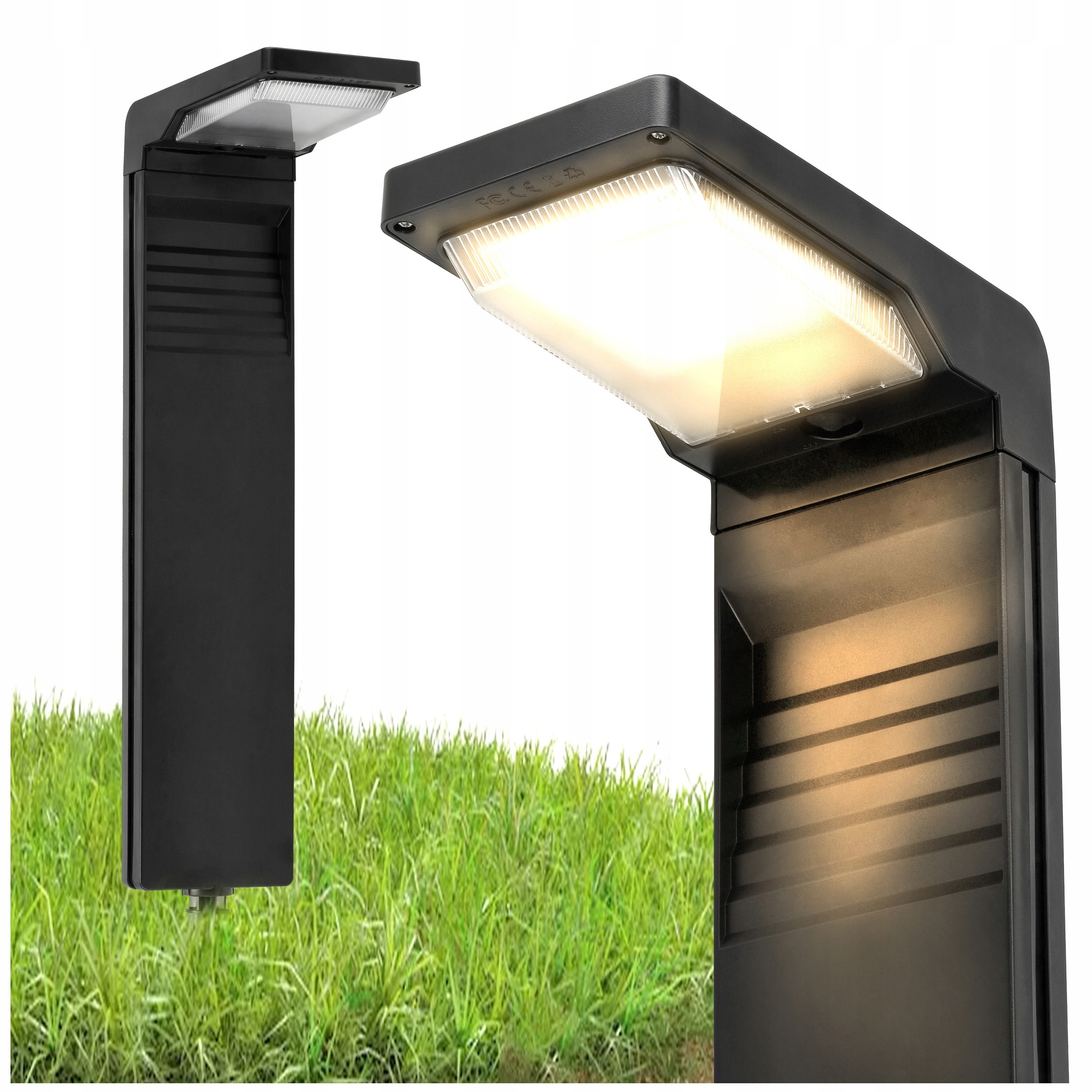 4 x Solárna Led záhradná lampa s zatĺkacím stĺpikom, záhradný senzor súmraku