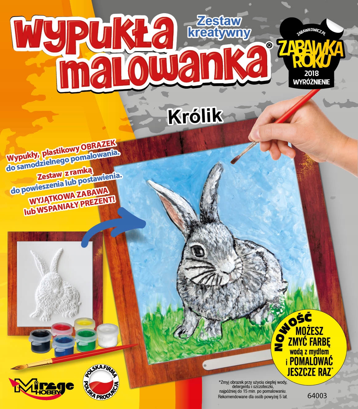 

Wypukła Malowanka Futrzak Królik (Zestaw Kreatywny