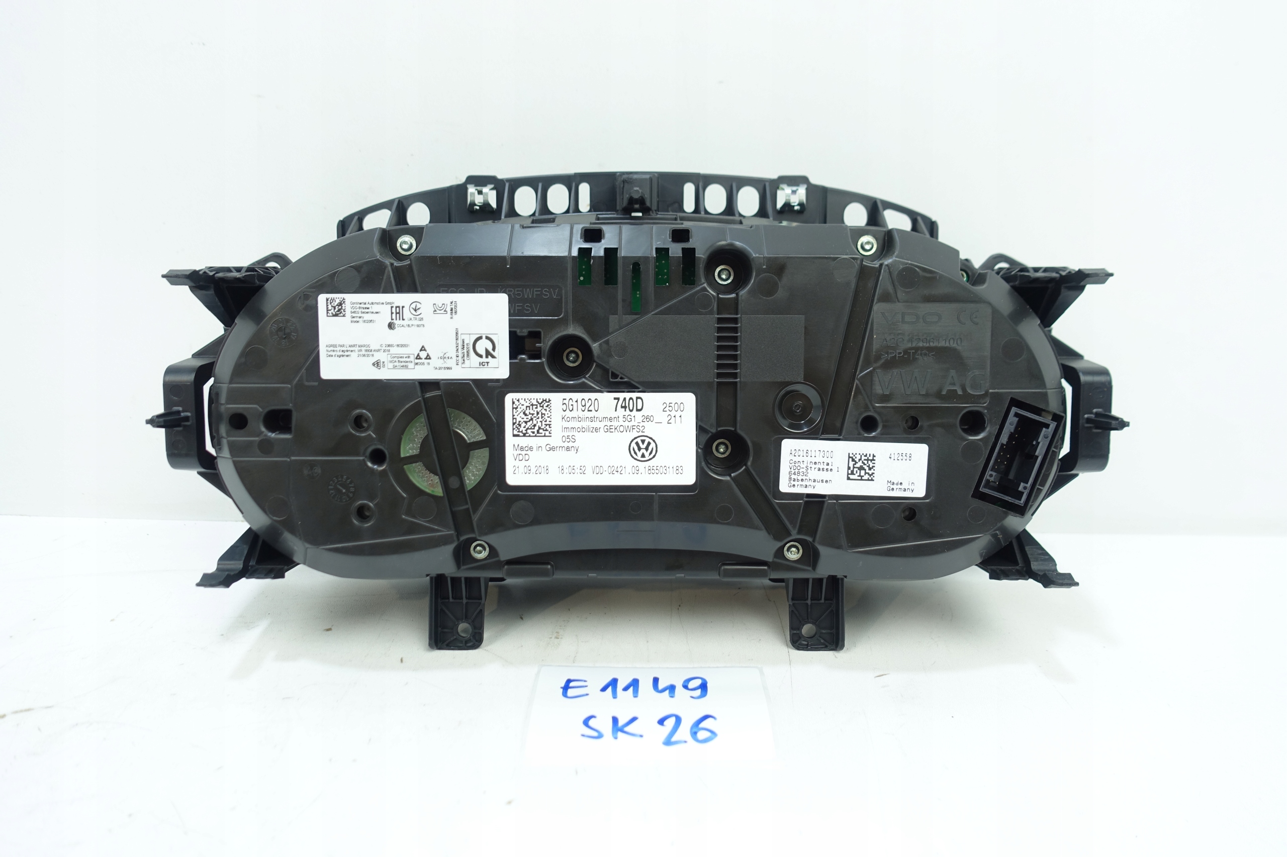 dials dials VW GOLF VII 7 5G 64624KM 5G1920740D