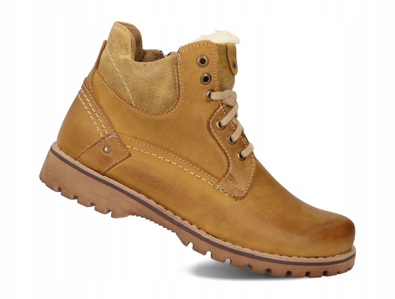 TRZEWIKI MĘSKIE BUTY OCIEPLANE SKÓRA 885 CAMEL 48 Marka Komodo