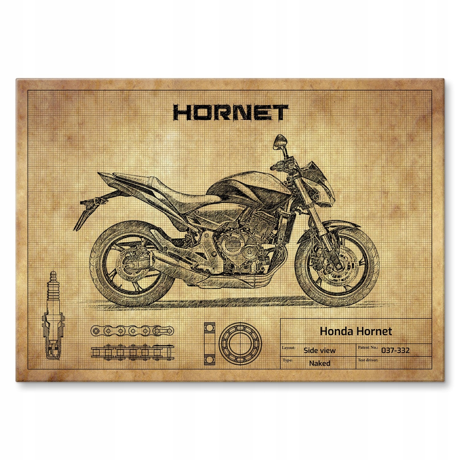 Kovový plakát Honda Hornet Szyld Plech 30 x 42 cm Dárek