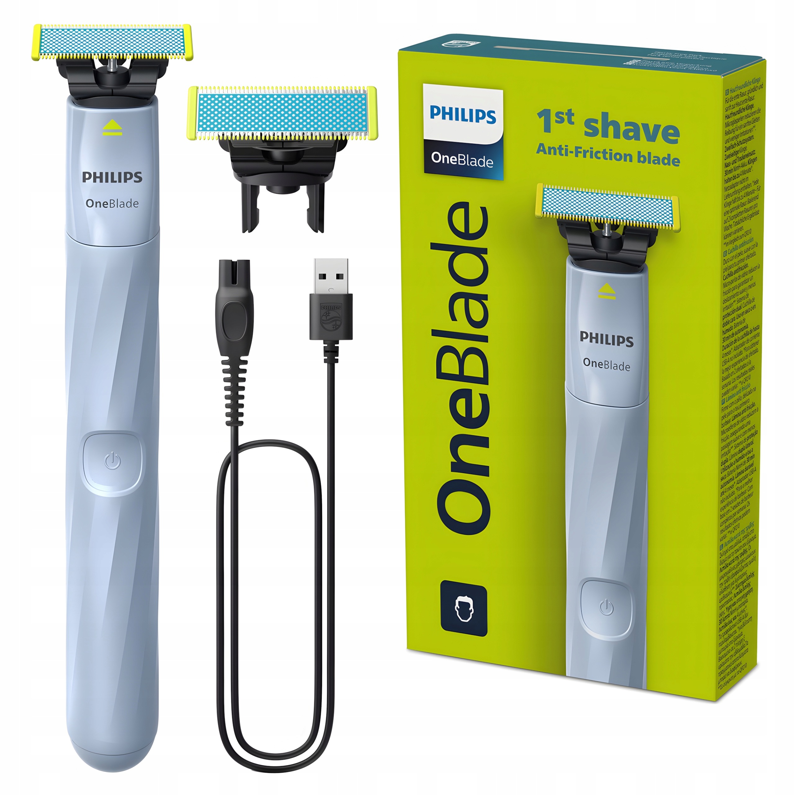 Philips OneBlade First Shave QP1324/30 Elektrický Holicí Strojek na mokré a suché holení se 2 břity