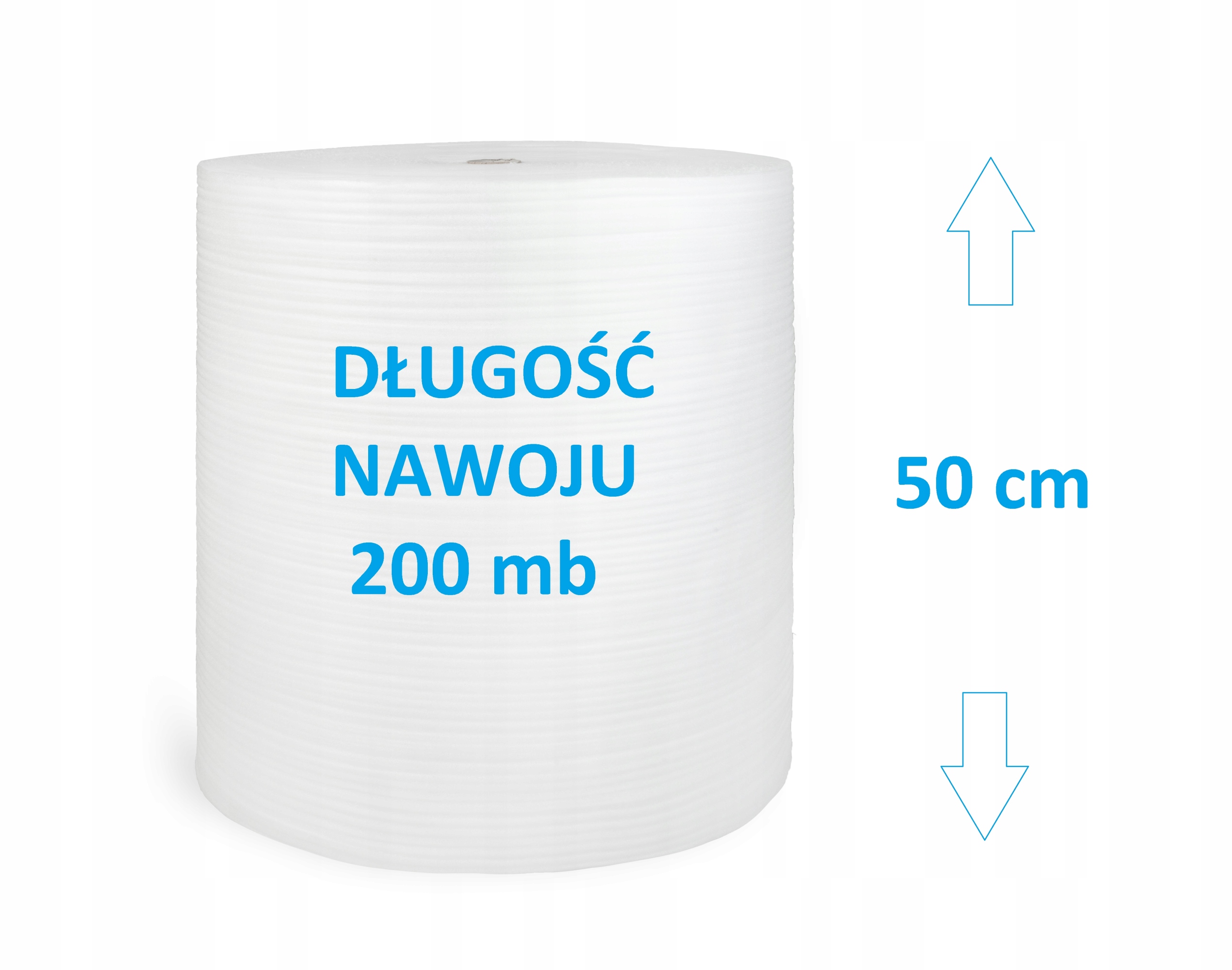 Pianka polietylenowa PE 0,8mmx50cmx200mb (100m2) Rodzaj pianki, gąbki