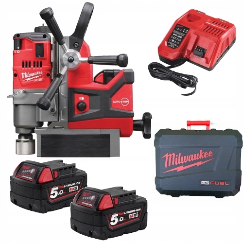 Milwaukee wiertarka magnetyczna magnesówka 18V akumulatorowa M18FMDP 2x5Ah