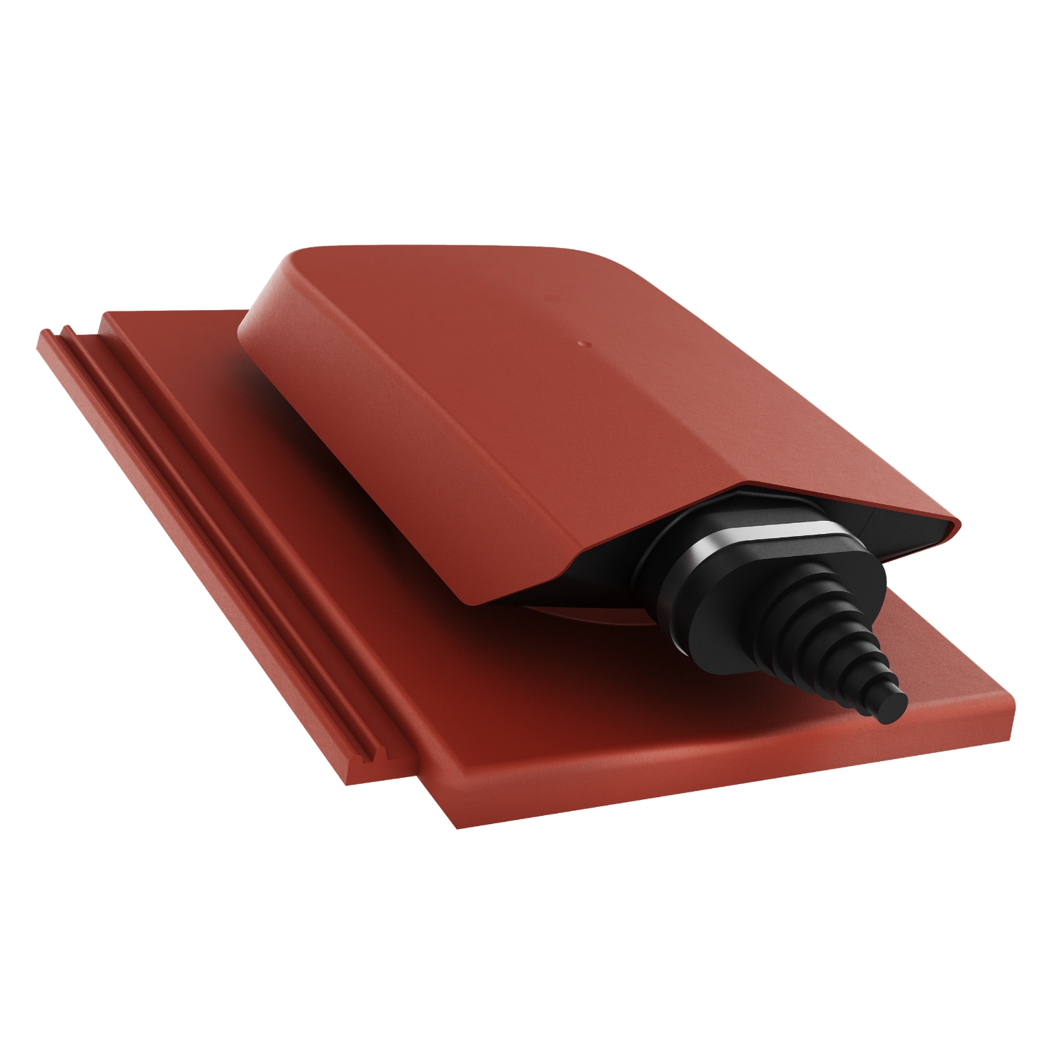 Solární střešní průchod solárních kabelů Nelskamp Planum Tmavě Červený