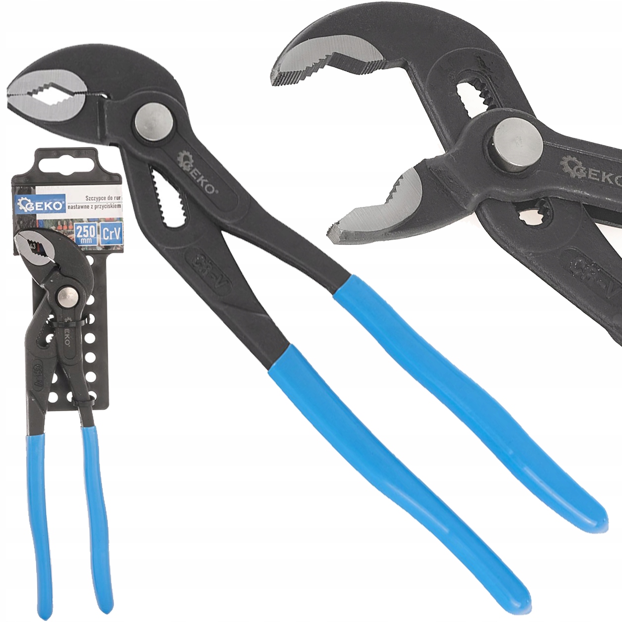 GEKO SZCZYPCE DO RUR NASTAWNE Z PRZYCISKIEM 250MM