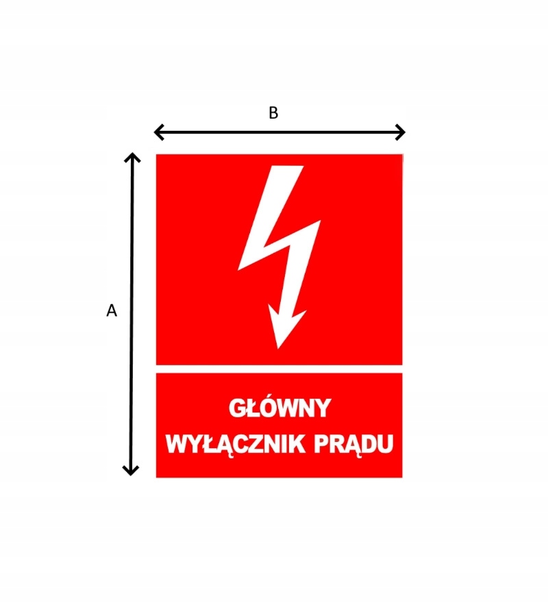 Naklejka samoprzylepna GŁÓWNY WYŁĄCZNIK PRĄDU EAN (GTIN) 5901924530916