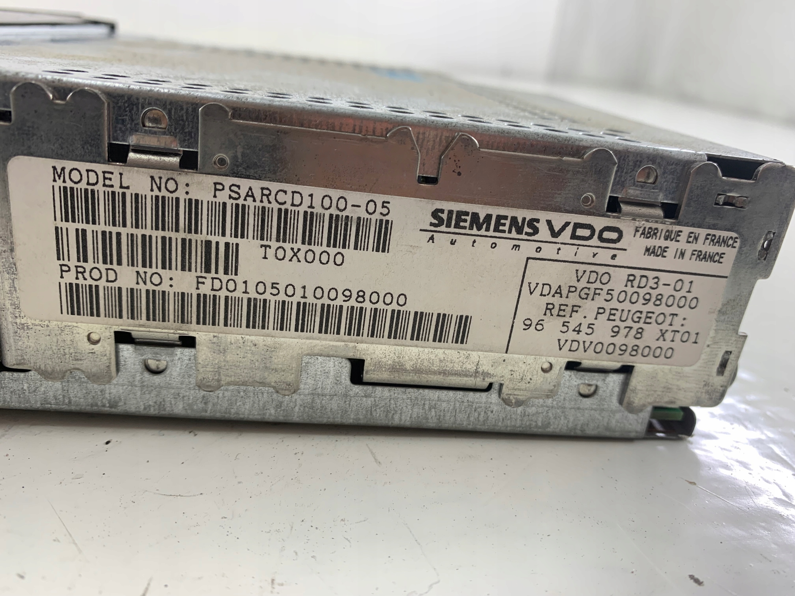 PEUGEOT 307 RADIO original CD 96545978XT