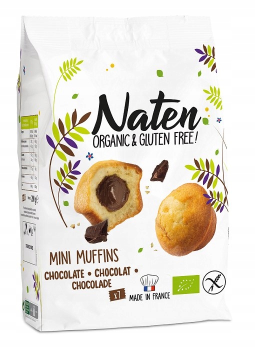 3x Naten Mini Muffiny S Čokoládovou Náplní Bezlepkové 200 g