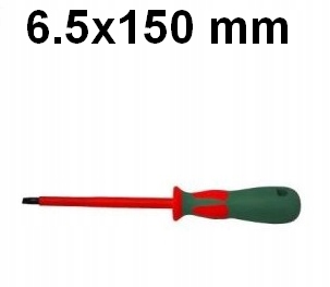 

Wkrętak izolowany płaski 6.5 x 150mm Jonnesway