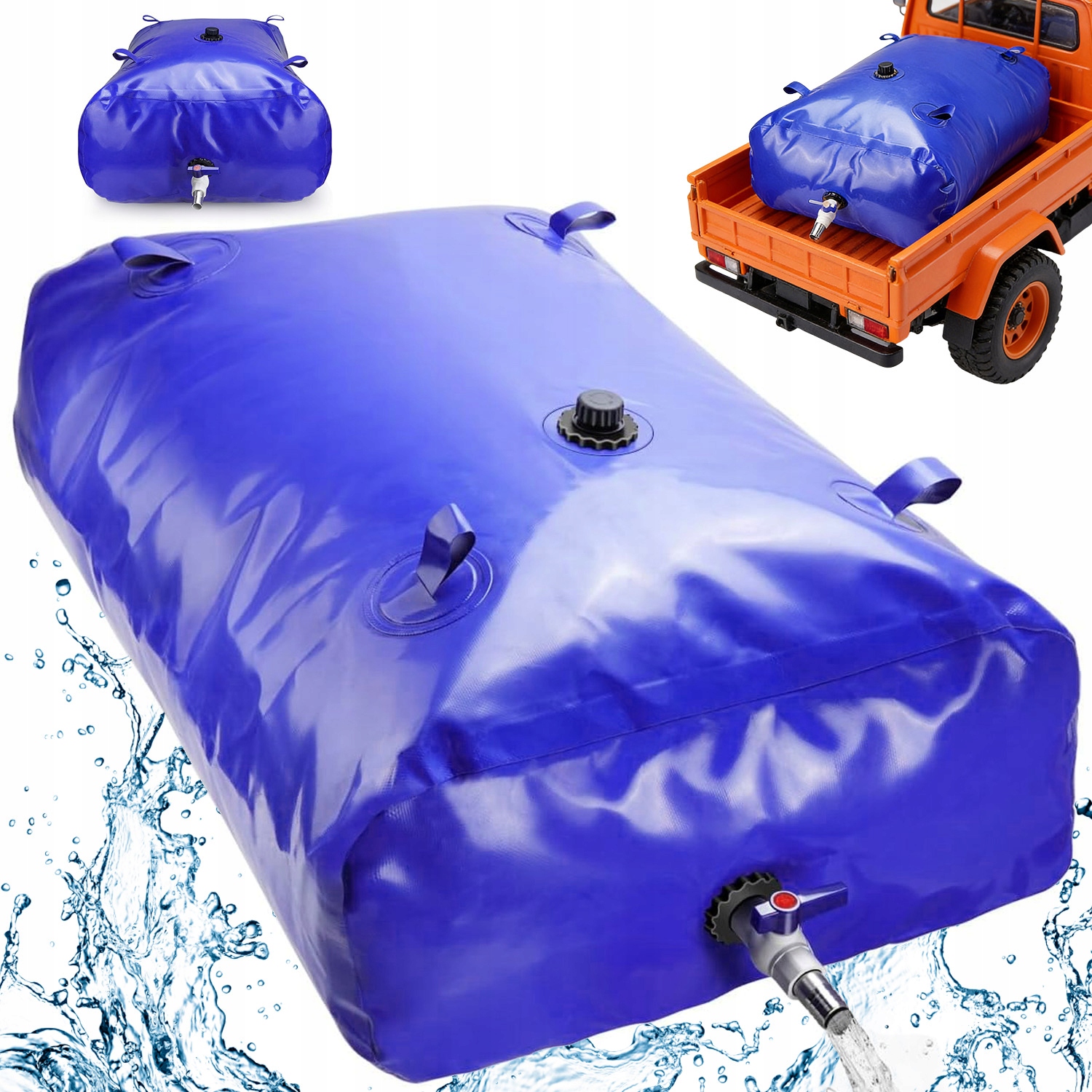 Přenosná Nádrž Na Vodu 350 L, Skládací Nádoba Na Dešťovou Vodu Do Zahrady