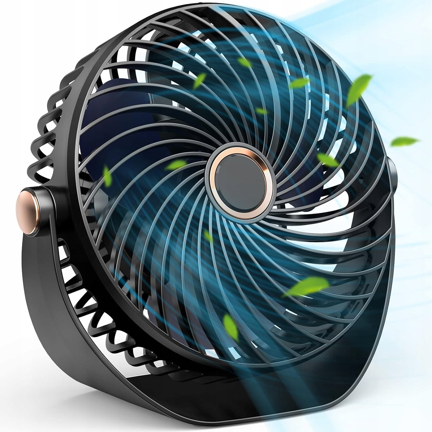 WENTYLATOR BIURKOWY PRZENOŚNY MINI WENTYLATOR DOMOWY STOŁOWY 360° USB