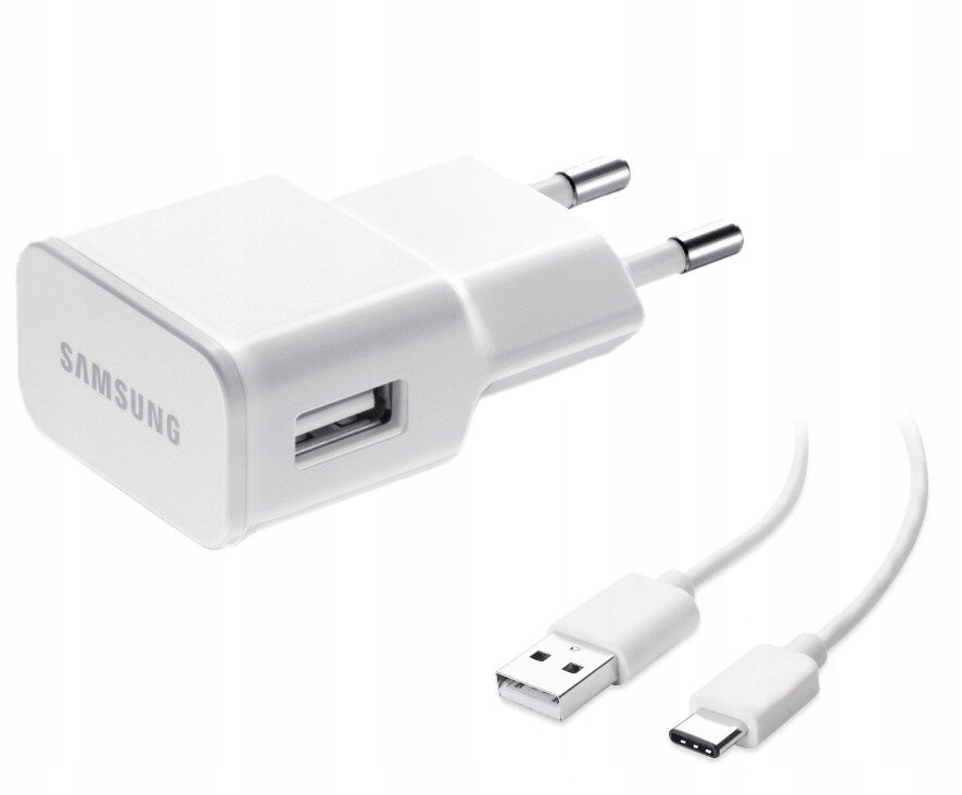 Ładowarka USB Samsung EP-TA50EWE + kabel USB-C USBC SZYBKA ORYGINALNA