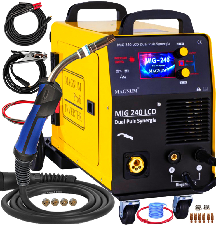 Svařovací Stroj Magnum Mig 240 Dual Puls LCD Synergie Tig