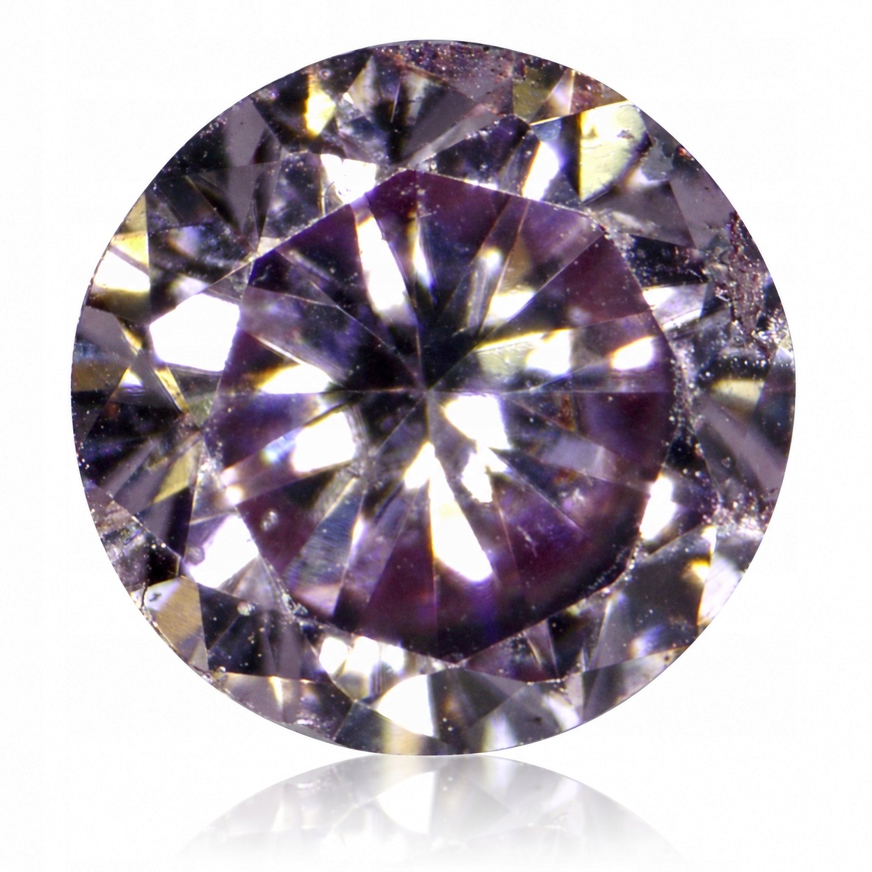 Přírodní diamant <0.01 ct Růžový SI2 Briliant certifikát Wbd
