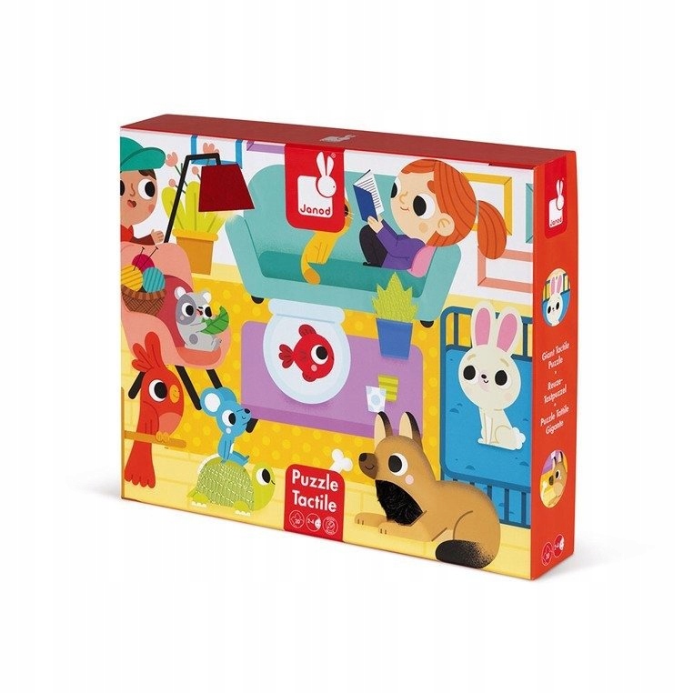 Puzzle sensoryczne Janod 20 elementów zwierzęta domowe