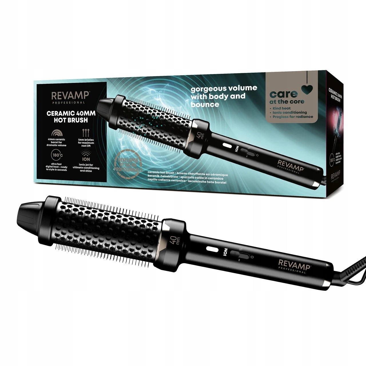 Szczotka termiczna REVAMP Progloss Big Hot Brush BR-1400A-EU Czarny