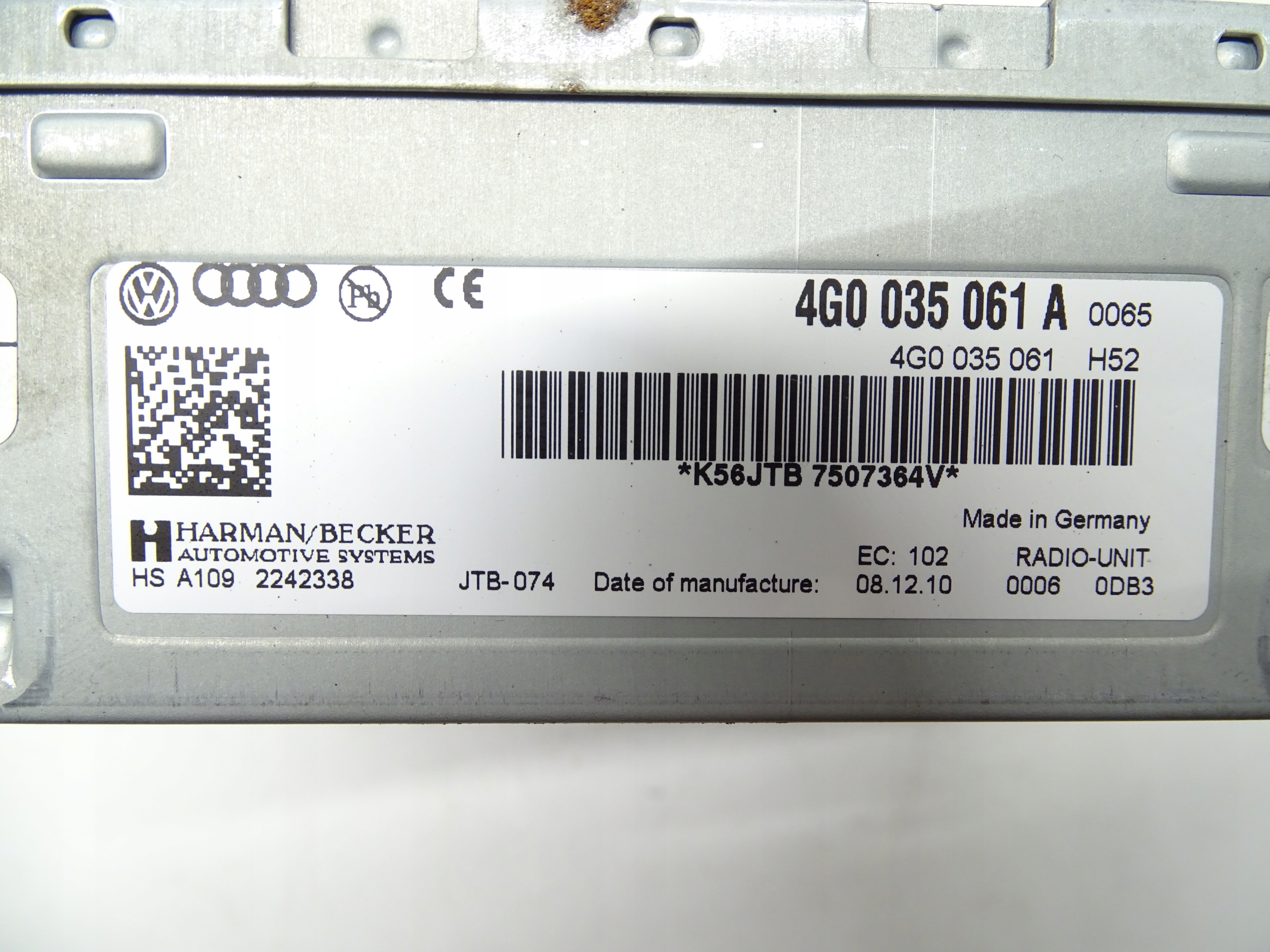Module TUNER RADIA AUDI A6 C7 4G0035061A