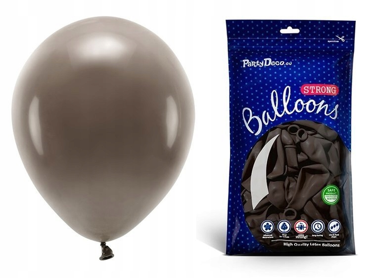 

Brązowe balony pastelowe 30cm urodziny 50 szt