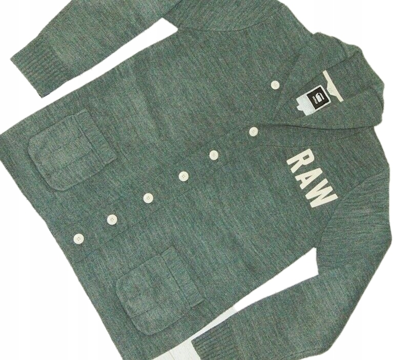 G-STAR 'EWING' KARDIGAN MĘSKI r. XL SZARY