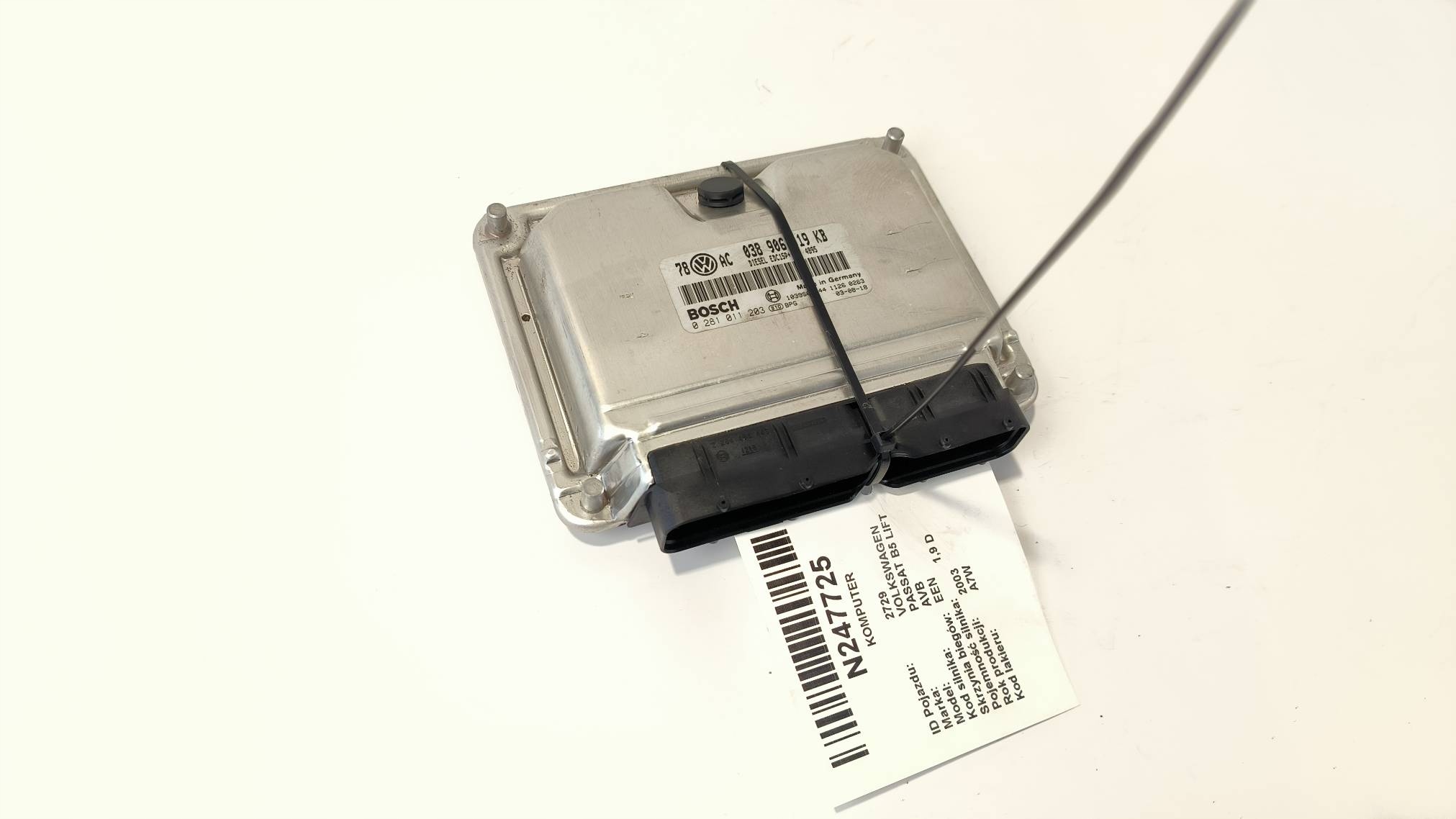 computer 038906019KB VOLKSWAGEN PASSAT B5 LIFT