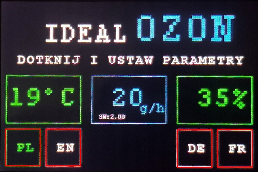 Ozonator KWARCOWY bezpłytkowy 4-40g Miernik O3 Kod producenta TE-03/4-40g/V4M/TURBO