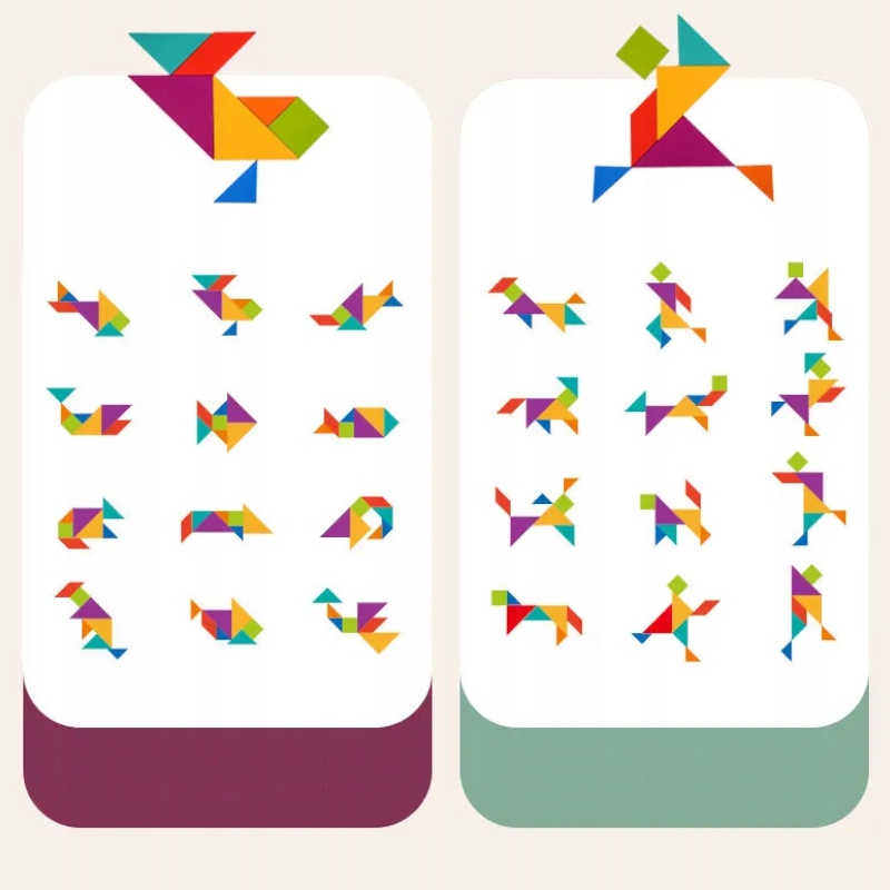 ZESTAW GIER LOGICZNYCH DLA DZIECI DREWNIANYCH 3w1 tangram tetris kółko Minimalna liczba graczy 1
