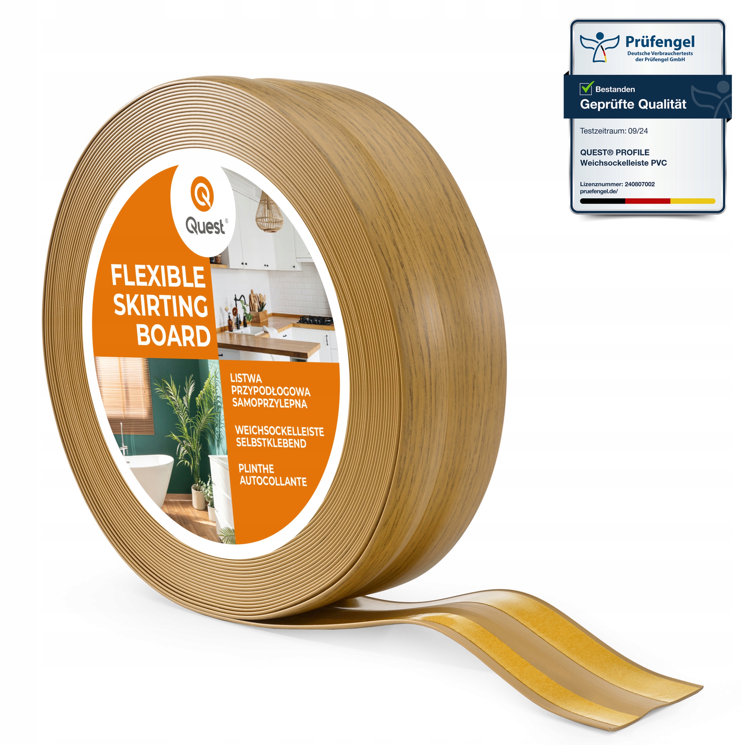 Podlahová lišta samolepicí Pvc 32/23 Dub 20 m