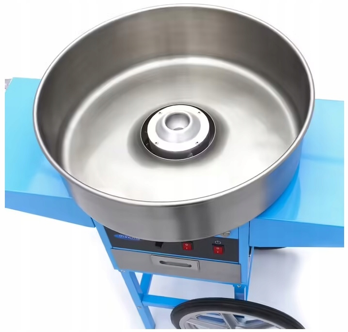 Maszyna do Waty Cukrowej 52 cm na Wózku Niebieska Gastro Maxima 09506003