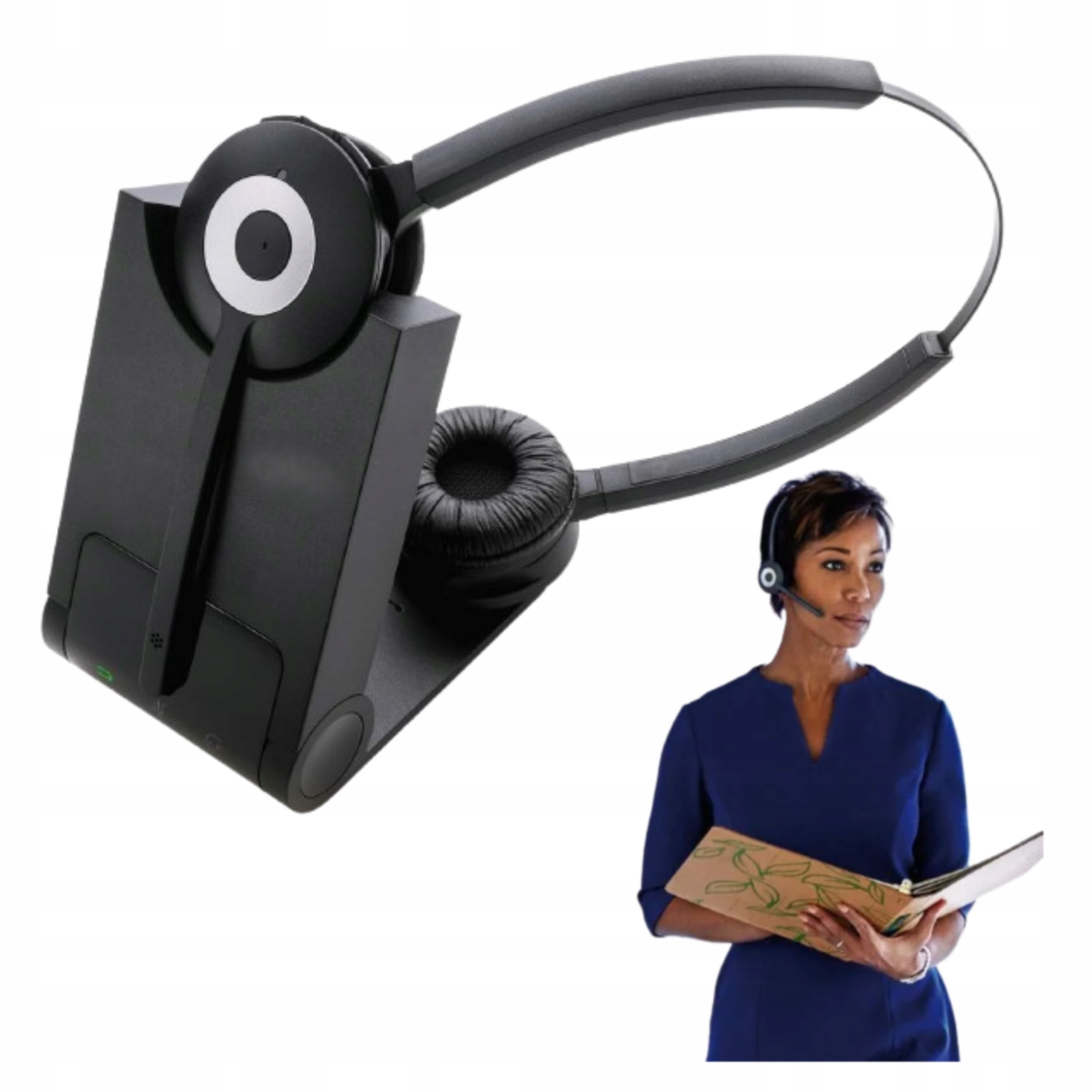 Kabelová stereofonní sluchátka Dect Redukce šumu Skype pro autobusy