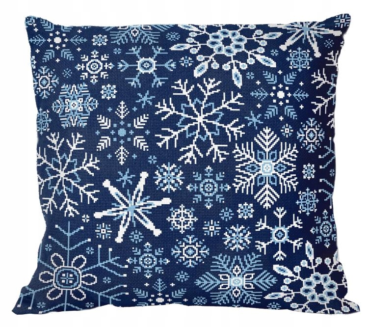 Vyšívací sada Polštář Sněhové vločky