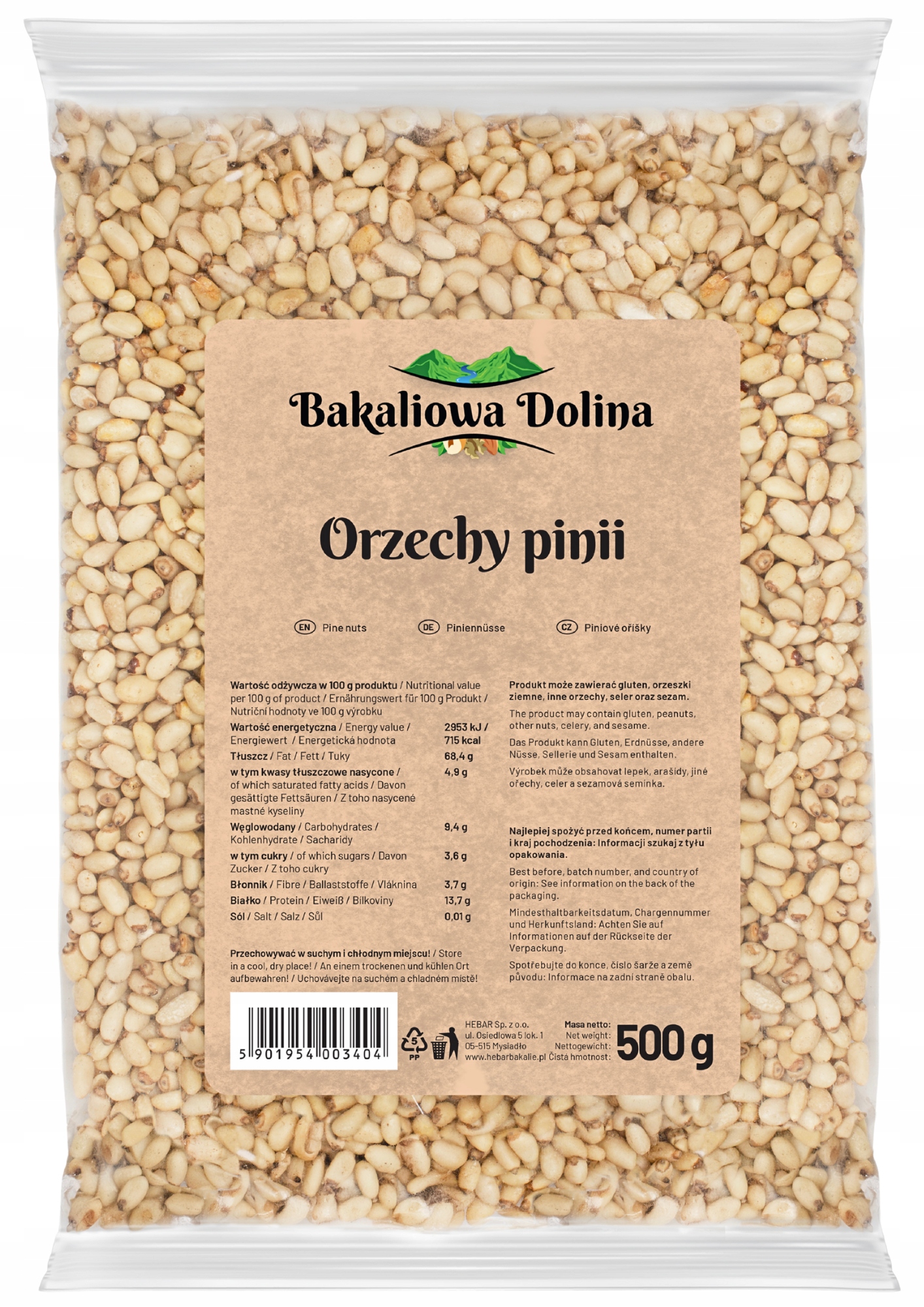 Levně Piniové Ořechy 500 G, Loupané, Přírodní, Do Müsli Koláčů A Dezertů, Lahodné, Zdravé