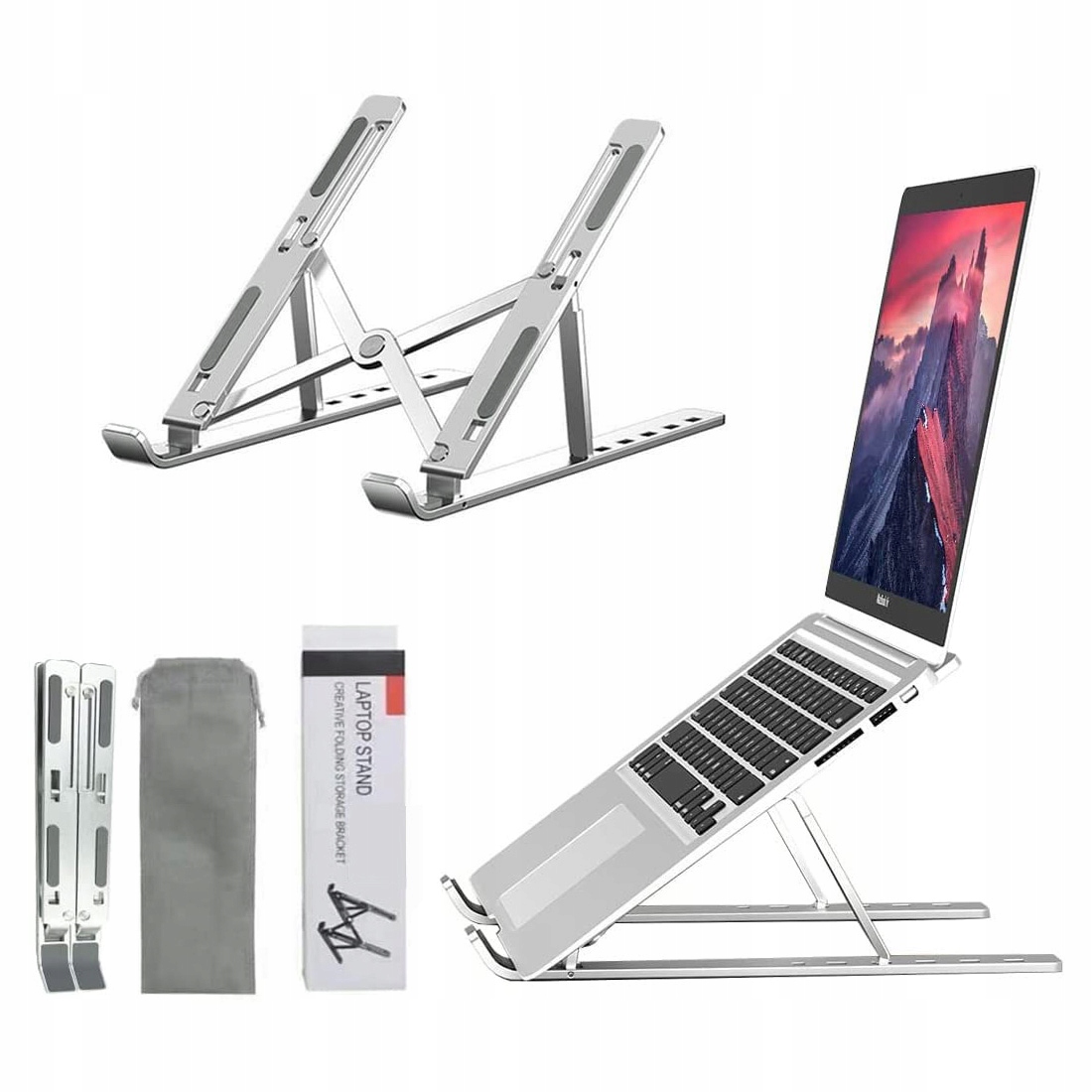 SKŁADANA PODSTAWKA UCHWYT POD LAPTOPA REGULOWANA Kod producenta STOJAK-POD-LAPTOPA