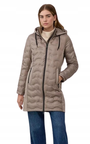 S.oliver Prošívaná Bunda S Kapucí V Béžovém Odstínu 44 6EA