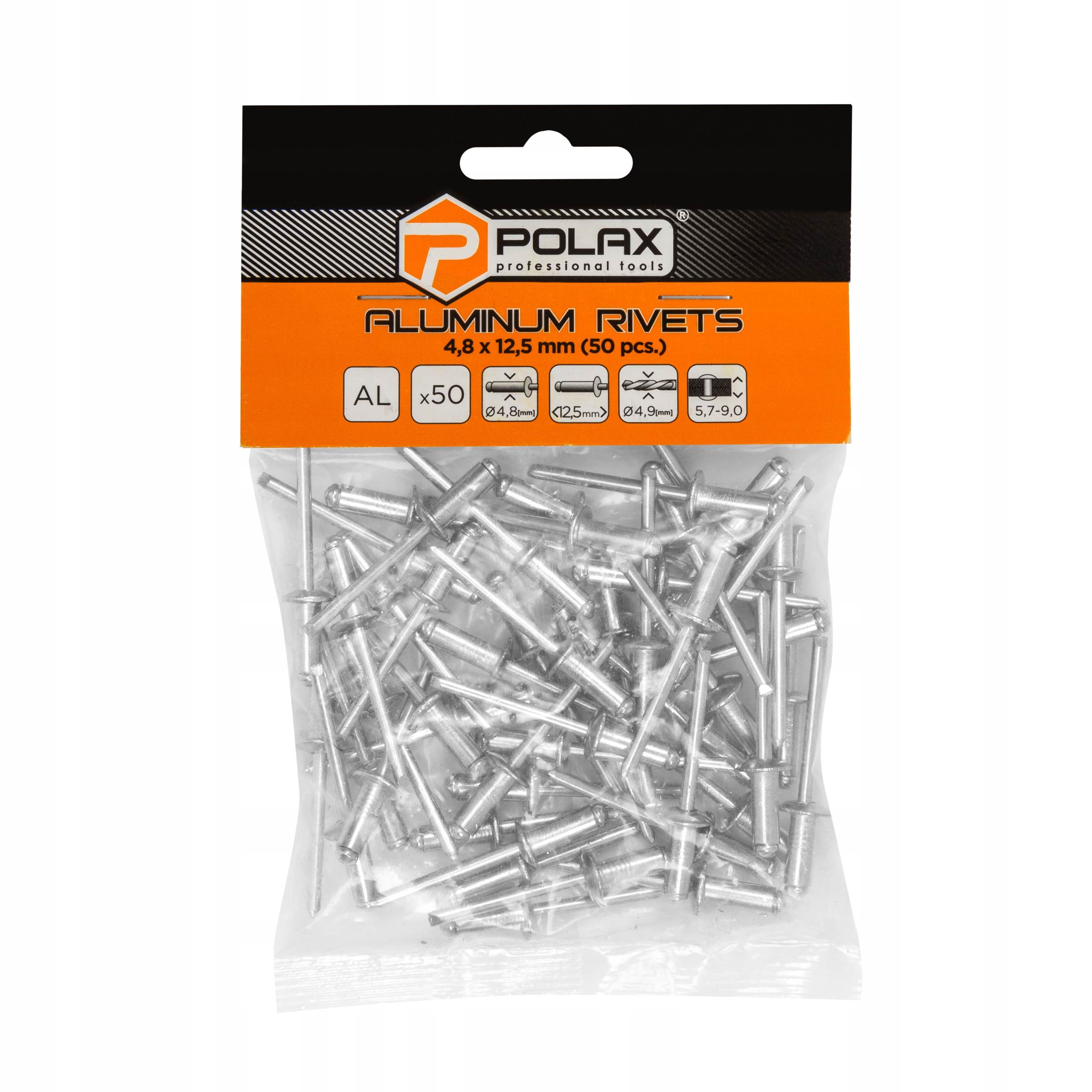 Nity zrywalne aluminiowe 4.8 х 12.5 mm (50 szt.)