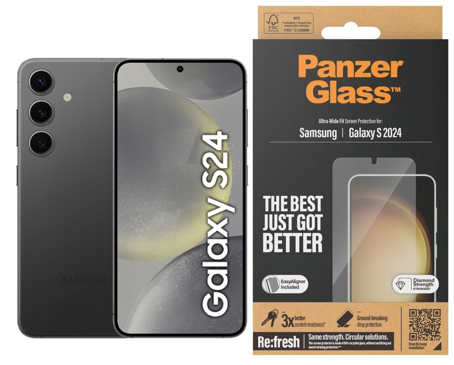 Panzerglass Tvrzené Sklo Ultra-Wide Fit pro Samsung Galaxy S24