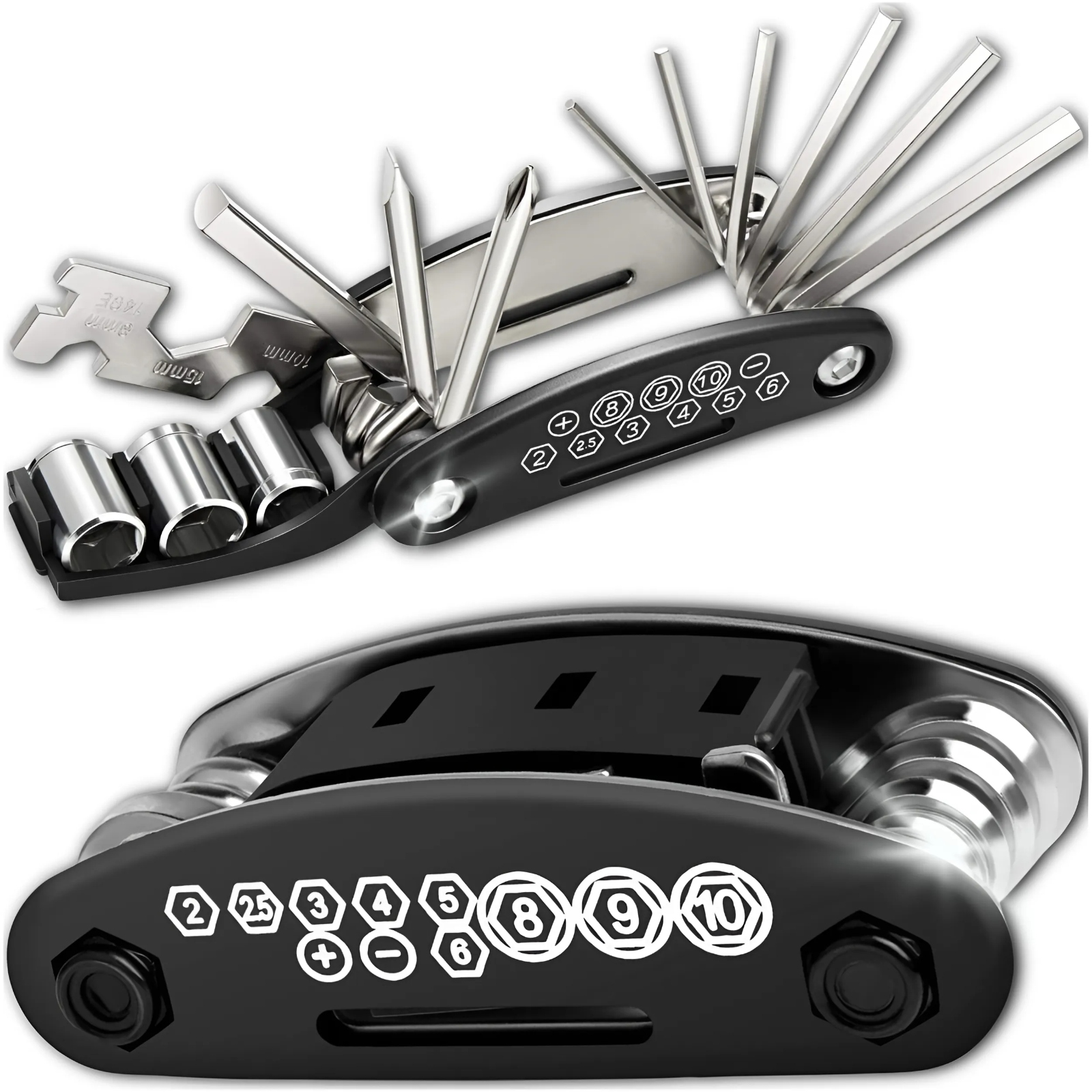Multitool Rowerowy Zestaw Kluczy Do Roweru Narzędzi Rowerowych 16w1