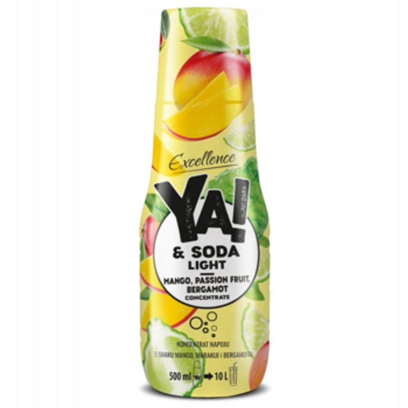 Koncentrat napoju o smaku mango, marakui i bergamotki 500 ml Light.