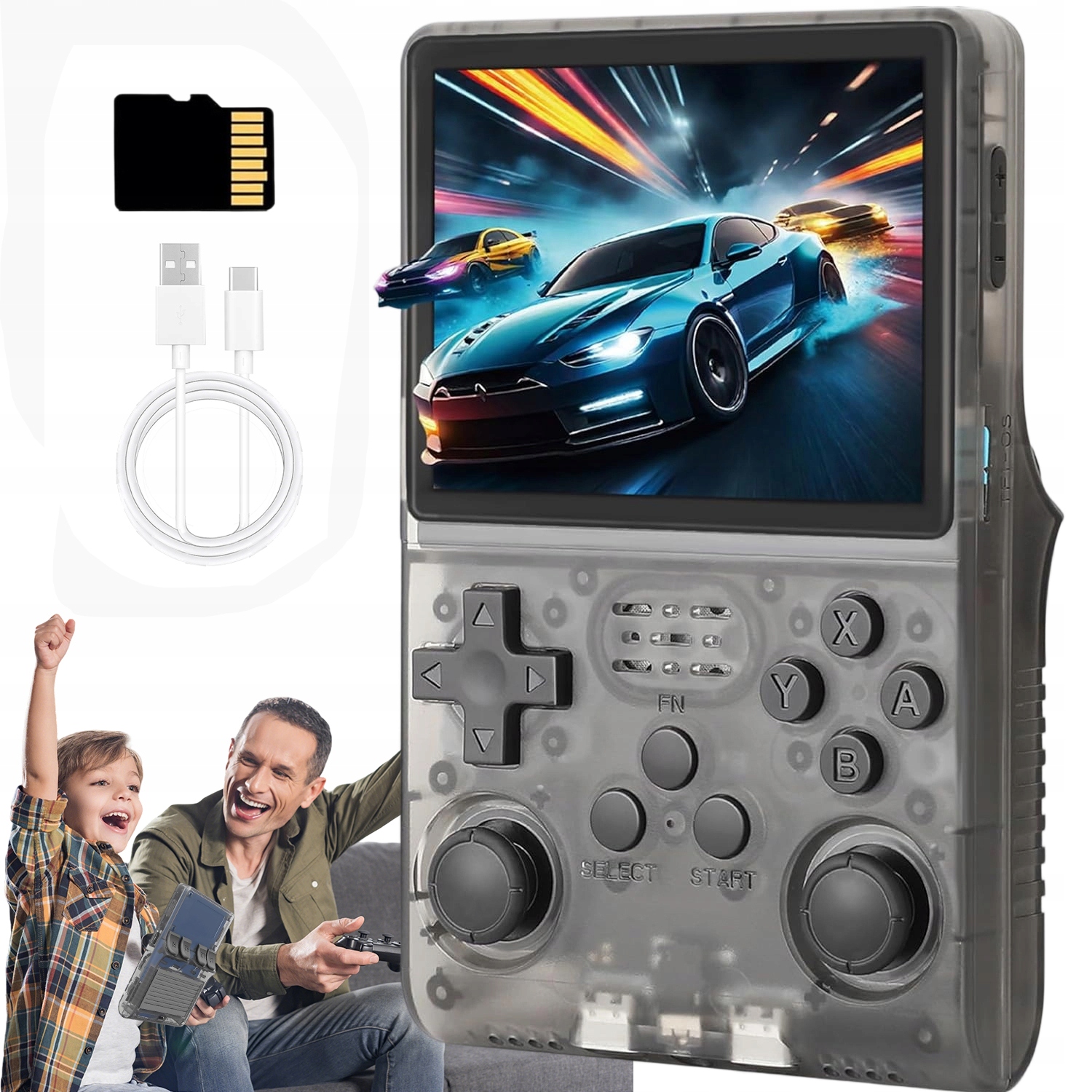 Wszechstronny Przenośna Konsola Do Gier Retro 3,5 Cala Podwójne Joysticki