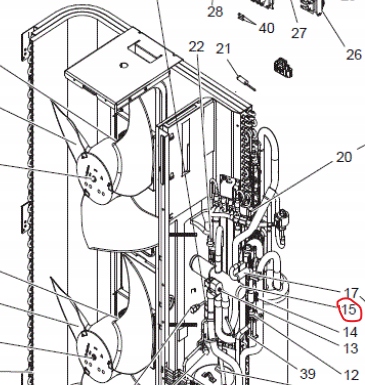 169037 R01E12403 4-WAY Valve PUHZ-RP2 4-CESTNÝ Ventil Mitsubishi