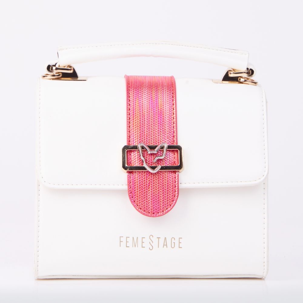 Bílá Malá Návštěvní Kabelka Kufřík Femestage