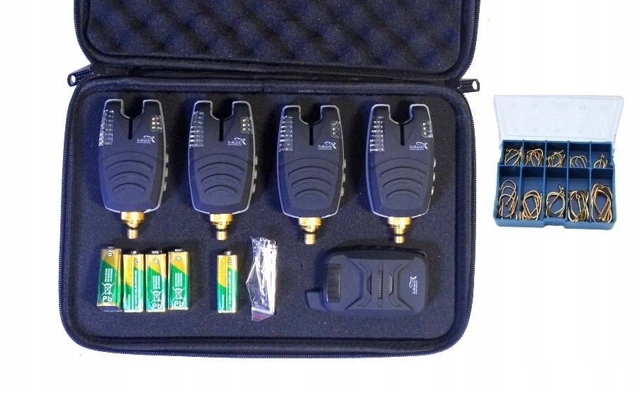 CENTRALKA 1+4 HOKKAIDO SYGNALIZATOR BRAŃ POKROWIEC ETUI BATERIE + HACZYKI